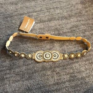 NWT Francesca’s Gold Sparkle Belt
